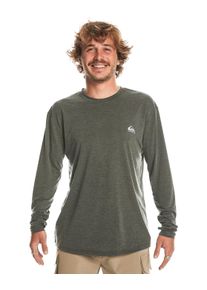 Langarmshirt Quiksilver "Coastal Run", Herren, Gr. L, schwarz (schwarz heather), 66% Polyester, 28% Lyocell, 6% Elasthan, Langarm, Shirts