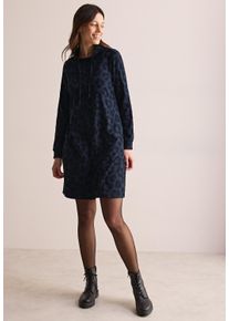 Cecil Damen Midikleid, blau, casual, Gr. XS, animal-print, Stoff, 50% Polyester, 50% Viskose, Kleider, mit Leo-Muster