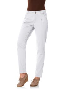 Heine Damen Chinohose, weiß, Gr. 20, unifarben, 98% Baumwolle, 2% Elasthan, Hosen