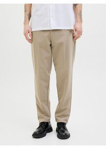 Jack & Jones JACK & JONES Herren Chinohose "JPSTACE LEO CHINO NOOS", grau, modisch, Gr. 33, Web, Obermaterial: 76% Polyester, 17% Viskose, 7% Elasthan, Hosen