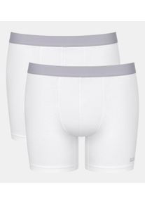 Sloggi Herren Boxer "men GO ABC 2.0 Short 2P", Gr. XXL, weiß, Single Jersey, Obermaterial: 95% Baumwolle, 5% Elasthan, clean, unifarben, Unterhosen,