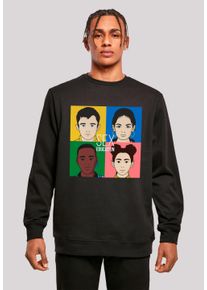 F4NT4STIC Herren Sweatshirt "Sex Education Blur Cover Netflix TV Series", schwarz, casual, Gr. 4XL, Obermaterial: 50% Baumwolle, 50% Polyester,