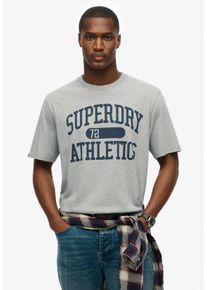 Superdry Herren Rundhalsshirt "ATHLETIC ESS TEE", grau, modisch, Gr. S, meliert, Single Jersey, Obermaterial: 100% Baumwolle, Shirts