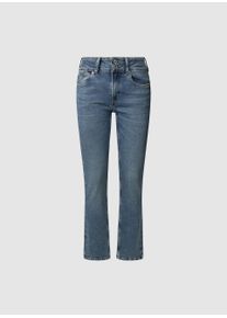 Pepe Jeans Damen Slim-fit-Jeans "SLIM JEANS MW", blau, casual, Gr. 30, Denim/Jeans, Obermaterial: 99% Baumwolle, 1% Elasthan, Jeans, mit extrabreitem