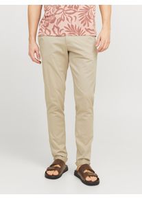 Jack & Jones JACK & JONES Herren Chinohose "JPSTMARCO SUNNY CHINO SN", grau, modisch, Gr. 30, unifarben, Web, Obermaterial: 98% Baumwolle, 2% Elasthan, Hosen