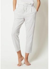 Skiny Damen Schlafhose "Night In Mix & Match", Gr. 42, grau, Sweatware, Obermaterial: 70% Baumwolle, 25% Polyester, 5% Elasthan, gestreift, Basic,