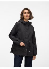Véro Moda VERO MODA Damen Parka "VMPAISLEY PARKA JACKET NOOS", schwarz, modisch, Gr. M, unifarben, Web, Obermaterial: 100% Polyester, Jacken