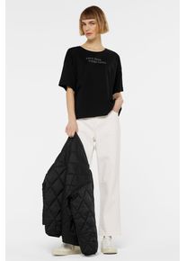 Damen Rundhalsshirt, schwarz, casual, Gr. XS, SENSES.THE LABEL, bedruckt, Material: 100% Baumwolle, Shirts, aus Baumwolle