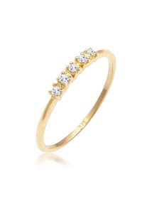 Elli Premium Damen Verlobungsring "Verlobungsring Topas Weiß 375 Gelbgold", 58mm, Gelbgold 375, 1mm, gold, Gelbgold 375, Fingerringe