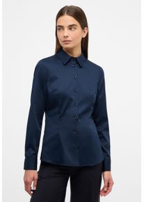 Eterna Damen Hemdbluse "FITTED", blau, klassisch, Gr. 36, 95% cotton, 5% Elasthan, Blusen, EASY IRON (bügelleicht)