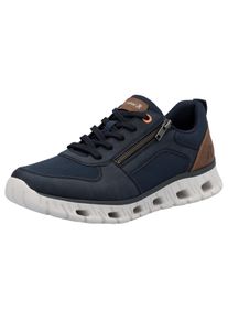 RIEKER SPORT Herren Sneaker, Gr. 41, bunt, Lederimitat, Textil, sportlich, Schuhe, Schnürschuh, Freizeitschuh, Halbschuh mit Reißverschluss