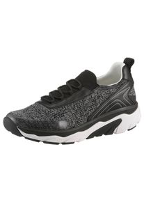 Damen Slip-On Sneaker, Gabor Rollingsoft, Gr. 35, schwarz, Textil, Kalbsleder, meliert, sportlich, Schuhe, Freizeitschuh, Halbschuh, Slipper mit