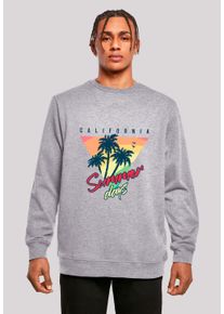 F4NT4STIC Herren Sweatshirt "California Palmen Retro", grau, casual, Gr. S, Obermaterial: 50% Baumwolle, 50% Polyester, Sweatshirts, Premium Qualität