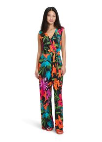 Vera Mont Damen Overall "Vera Mont Jumpsuit mit Bindegürtel", bunt, casual, Gr. 44, Jersey, Obermaterial: 96% Polyester, 4% Elasthan. Futter: 100%