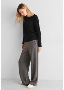 Cecil Damen Strickpullover, schwarz, casual, Gr. XS, unifarben, Web, 60% Baumwolle, 40% Viskose, Pullover, im soften Baumwoll-Mix