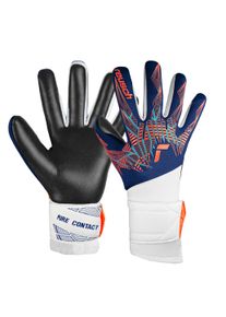 Reusch Damen Torwarthandschuhe "Pure Contact Silver", blau, sportlich, Gr. 10, mehrfarbig, 50% Polyester, 42% Elastodien, 8% Polyamid, Handschuhe,