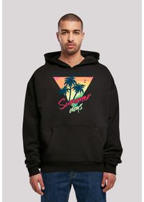 F4NT4STIC Herren Kapuzenpullover "California Palmen Retro", schwarz, casual, Gr. XS, Obermaterial: 100% Baumwolle, Pullover, Premium Qualität
