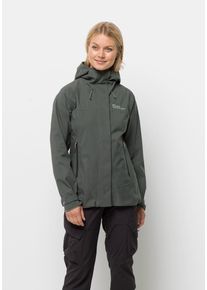 Jack Wolfskin Damen Outdoorjacke "KAMMWEG 2L JKT W", grün, Gr. XS, OBERSTOFF 89% POLYESTER, 11% POLYURETHAN 1.FUTTER 100% POLYESTER 2.LINING 84%