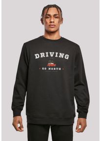 F4NT4STIC Herren Sweatshirt "Driving Home Weihnachten", schwarz, casual, Gr. L, Obermaterial: 50% Baumwolle, 50% Polyester, Sweatshirts, Weihnachten,