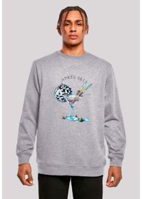 F4NT4STIC Herren Sweatshirt "Après Ski Martini Winter Sport", grau, casual, Gr. XL, Obermaterial: 50% Baumwolle, 50% Polyester, Sweatshirts, Premium