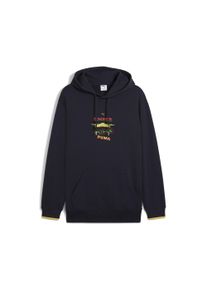 Puma Herren Hoodie "Wardrobe Essentials Graphic Hoodie Herren", blau, Gr. XL, Obermaterial: 100% Baumwolle; Kapuzenfutter: 100% Baumwolle; Rippe: 4%