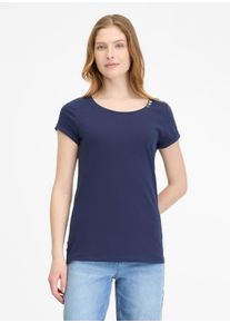Ragwear Damen T-Shirt "FLLORAH GOTS", schwarz, casual, Gr. S, unifarben, Jersey, Obermaterial: 100% Baumwolle, Shirts