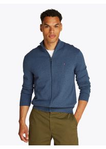 Tommy Hilfiger Herren Strickjacke "ESSENTIAL COTTON ZIP THRU", grün, casual, Gr. XXXL, Strick, Obermaterial: 100% Baumwolle, Strickjacken, mit