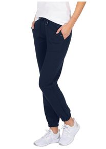 TRIGEMA Damen Jerseyhose "TRIGEMA Bequeme Jogginghose mit großen Taschen", blau, casual, Gr. M, 55% Polyester, 45% Baumwolle, Hosen