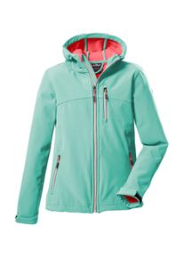 Killtec Kinder Softshelljacke "Girls Softshelljacke", grün, sportlich, Gr. 128, Oberstoff: Oberseite: 100% Polyester, Rückseite: 100% Polyester,