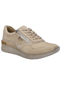 Josef Seibel Damen Sneaker "Sally 02", Gr. 41, beige, Leder, casual, Schuhe, Schnürschuh, Komfortschuh mit zusätzlichem Reißverschluss