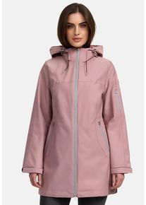 Manisa Damen Regenjacke, rosa, casual, Gr. 46, unifarben, Obermaterial: 100% Polyester. Futter: 100% Polyester, Jacken, mit Kapuze