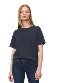 Marc O'Polo Damen T-Shirt "aus softer Bio-Baumwolle", blau, Basic, Gr. L, MARC O'POLO DENIM, unifarben, Obermaterial: 100% Baumwolle, Shirts