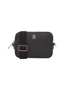 Tommy Hilfiger Damen Umhängetasche "TH SOFT LOGO CAMERA BAG", schwarz, Lederimitat, Taschen, Damen Handytasche, Mini Bag, Schultertasche mit