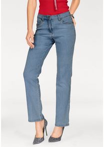 Arizona Damen Gerade Jeans "Annett", blau, Basic, Gr. 48, clean, Jeans, Obermaterial: 98% Baumwolle, 2% Elasthan, Jeans, bequeme Passform,