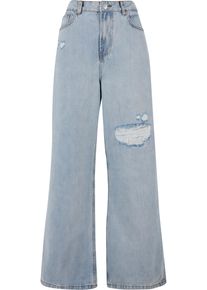 2Y STUDIOS Damen Bequeme Jeans "2Y Studios 2Y Diala Wide Baggy Jeans", blau, casual, Gr. 25, unifarben, 100% Baumwolle, Jeans