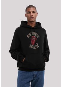 F4NT4STIC Herren Kapuzenpullover "The Rolling Stones Tour '78", schwarz, casual, Gr. XS, Obermaterial: 80% Baumwolle, 20% Polyester, Pullover,