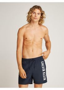Herren Badeshorts "MEDIUM DRAWSTRING", blau, casual, Gr. XXL, Calvin Klein Swimwear, unifarben, Polyester, Badehosen, mit großem Logo