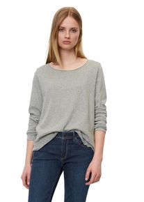 Marc O'Polo Damen Langarmshirt "aus Organic Cotton", grau, Basic, Gr. XXL, MARC O'POLO DENIM, unifarben, Obermaterial: 100% Baumwolle, Shirts