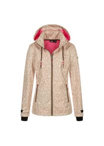DEPROC Active Damen Softshelljacke "SHELBY PEAK XV WOMEN", beige, casual, Gr. 42, 96% Polyester; 4% Elasthan, Jacken, mit abnehmbarer Kapuze