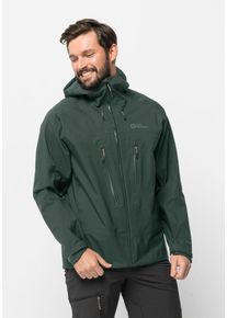 Jack Wolfskin Herren Funktionsjacke "KAMMWEG 3L JKT M", grün, Gr. M, 1. OBERSTOFF 87% POLYESTER, 13% POLYURETHAN 1.FUTTER 100% POLYESTER 2.LINING 84%