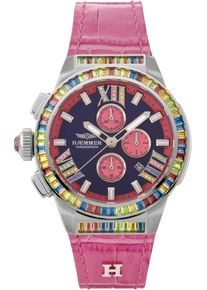 Haemmer Germany Damen Chronograph "GLORIOUS", rosa, Armbanduhren, Quarzuhr, Damenuhr, Datum, Stoppfunktion, Saphirglas, Lederarmband