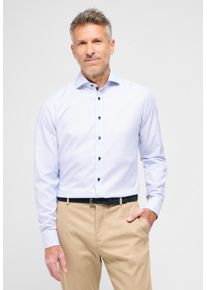 Eterna Herren Langarmhemd "SLIM FIT", blau, Gr. 43, 100% Baumwolle, Hemden, NON IRON (bügelfrei)