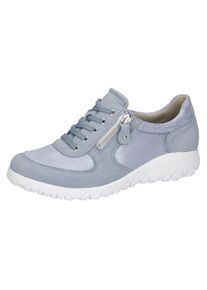 Waldläufer WALDLÄUFER Damen Schnürschuh "HAVY-Soft", Gr. 4,5, blau, Nubukleder, Textil, sportlich, Schuhe, Freizeitschuh, Halbschuh, Komfortschuh mit