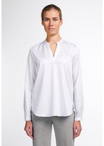 Eterna Damen Longbluse "LOOSE FIT", weiß, klassisch, Gr. 44, 95% cotton, 5% Elasthan, Blusen, EASY IRON (bügelleicht)