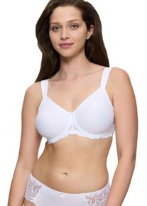 Triumph Damen Minimizer-BH "Modern Finesse W01", Gr. 80, weiß, Microtouch, Spitze, Obermaterial: 65% Polyamid, 21% Elasthan, 14% Polyester,