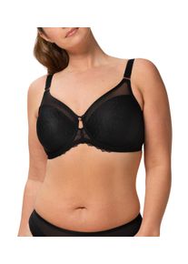 Triumph Damen Minimizer-BH "Azalea Florale W01", Gr. 75, schwarz, Microtouch, Spitze, Obermaterial: 75% Polyamid, 22% Elasthan (LYCRA), 3% Polyester,
