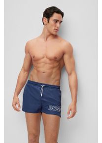 BOSS Herren Badeshorts "Mooneye 1022926", blau, Basic, Gr. M, unifarben, Microfaser, Polyamid, Badehosen, mit elastischem Bund