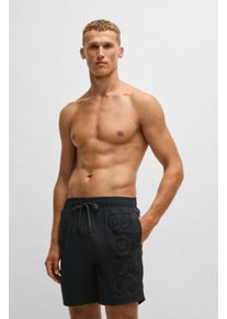 BOSS Herren Badehose "Whale", schwarz, Gr. L, Obermaterial: 100% Polyacryl, Badehosen