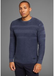 Bruno Banani Herren Jacquardpullover, blau, casual, Gr. L, used, Strick, Obermaterial: 100% Baumwolle, Pullover