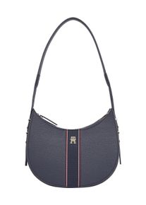 Tommy Hilfiger Damen Hobo "TH LEGACY SHOULDER BAG", blau, Lederimitat, Taschen, Damen Abendtasche, Henkeltasche, Schultertasche mit TH-Logo